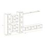 Voir la diapositive 4 : Paris Prix Meuble TV Mural Design  Switch XVI  330cm Noir & Gris