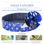 PAWHUT Piscine pour chien bassin PVC pliable anti-glissant facile à nettoyer Ø 1,4 m hauteur 30 cm motifs os pattes bleu