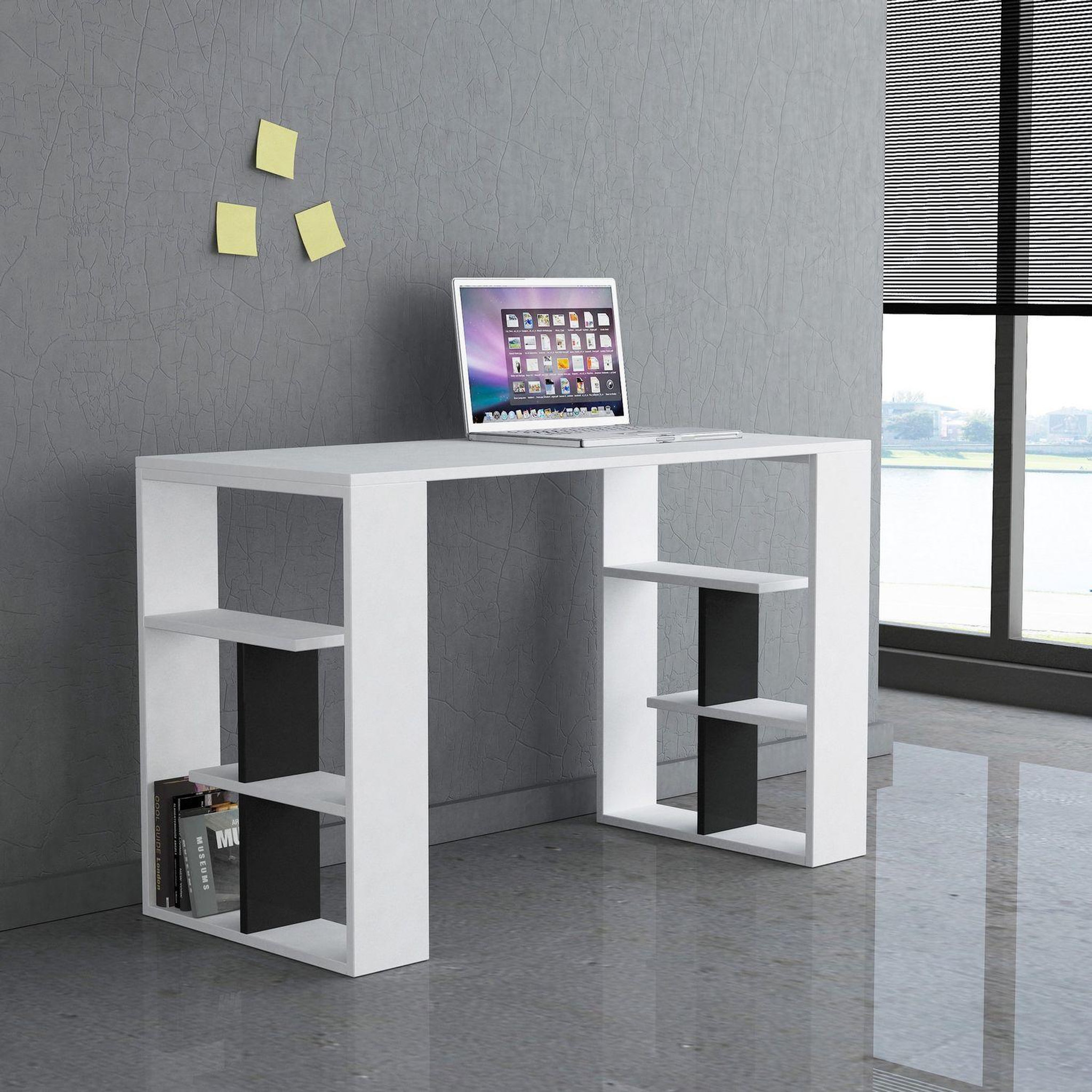 Voir la diapositive 2 : TOILINUX Bureau simple - l.120cm - blanc