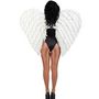 Voir la diapositive 2 : EURO CARNAVALES Paires Ailes Blanches Géantes -100 x 80 cm