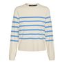 Voir la diapositive 3 : Vero Moda Pull Ecru/Bleu Femme Vero Moda  aba