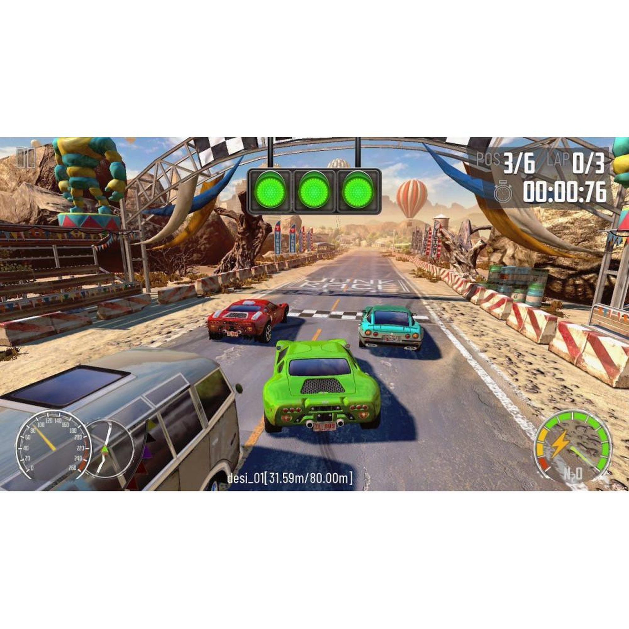 Voir la diapositive 6 : Just for games Turbo Booster Racing - Kit (volants + jeu) - Jeu PS5