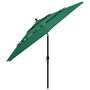 Voir la diapositive 3 : VIDAXL Parasol de jardin a 3 niveaux avec mat en aluminium vert 3,5 m