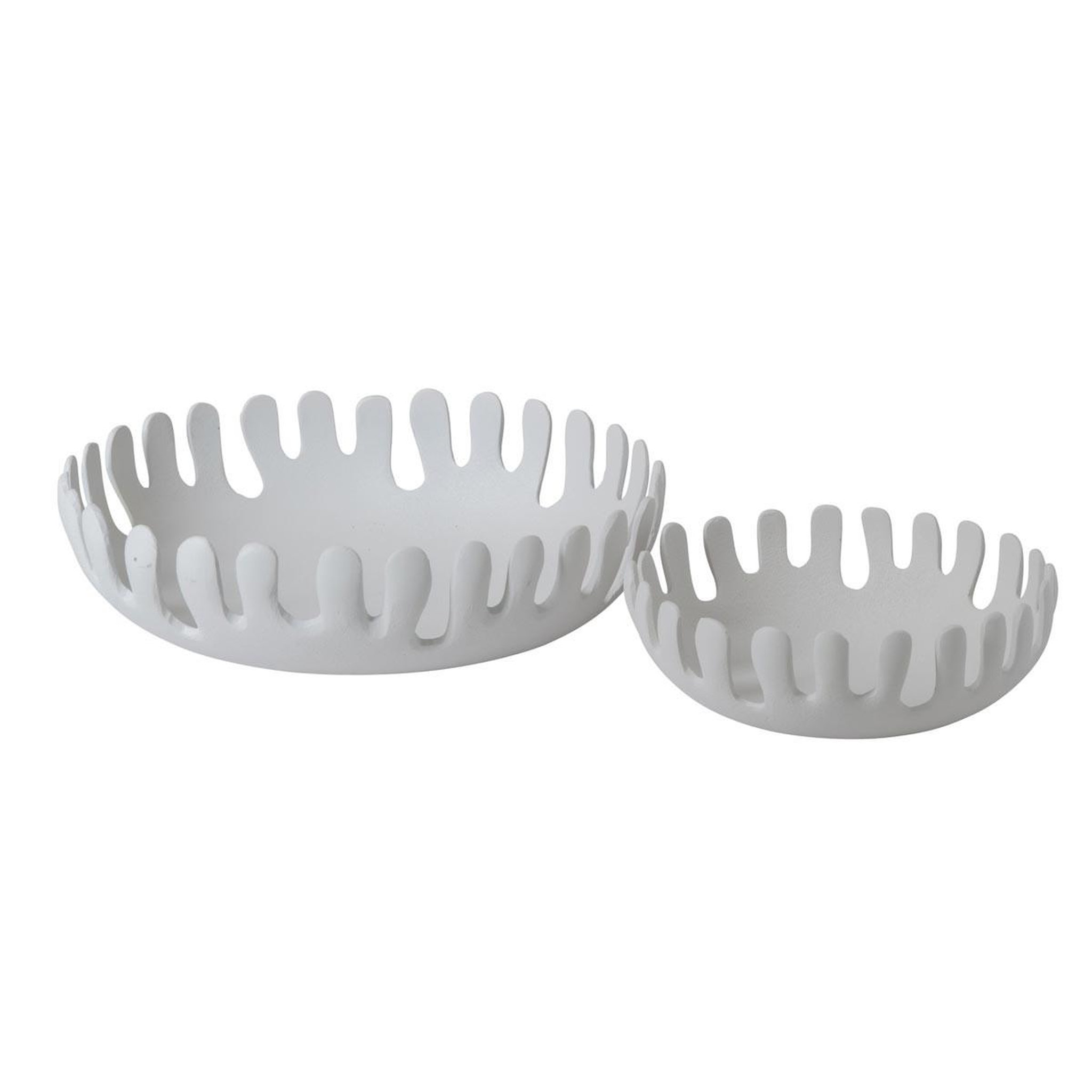 Voir la diapositive 2 : J-LINE Coupe déco design  corolla  22cm blanc