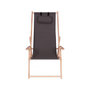 Voir la diapositive 2 : Habitat et Jardin Lot de 2 transat en bois  Chilienne  avec accoudoir - 107 x 56.5 x 81 cm - Gris Foncé