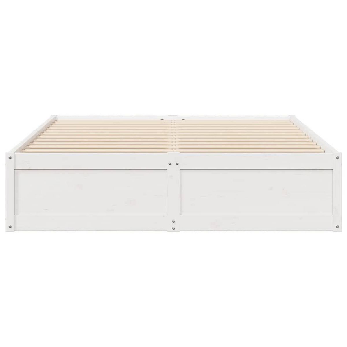 VIDAXL Cadre de lit sans matelas blanc 140x200 cm bois de pin massif