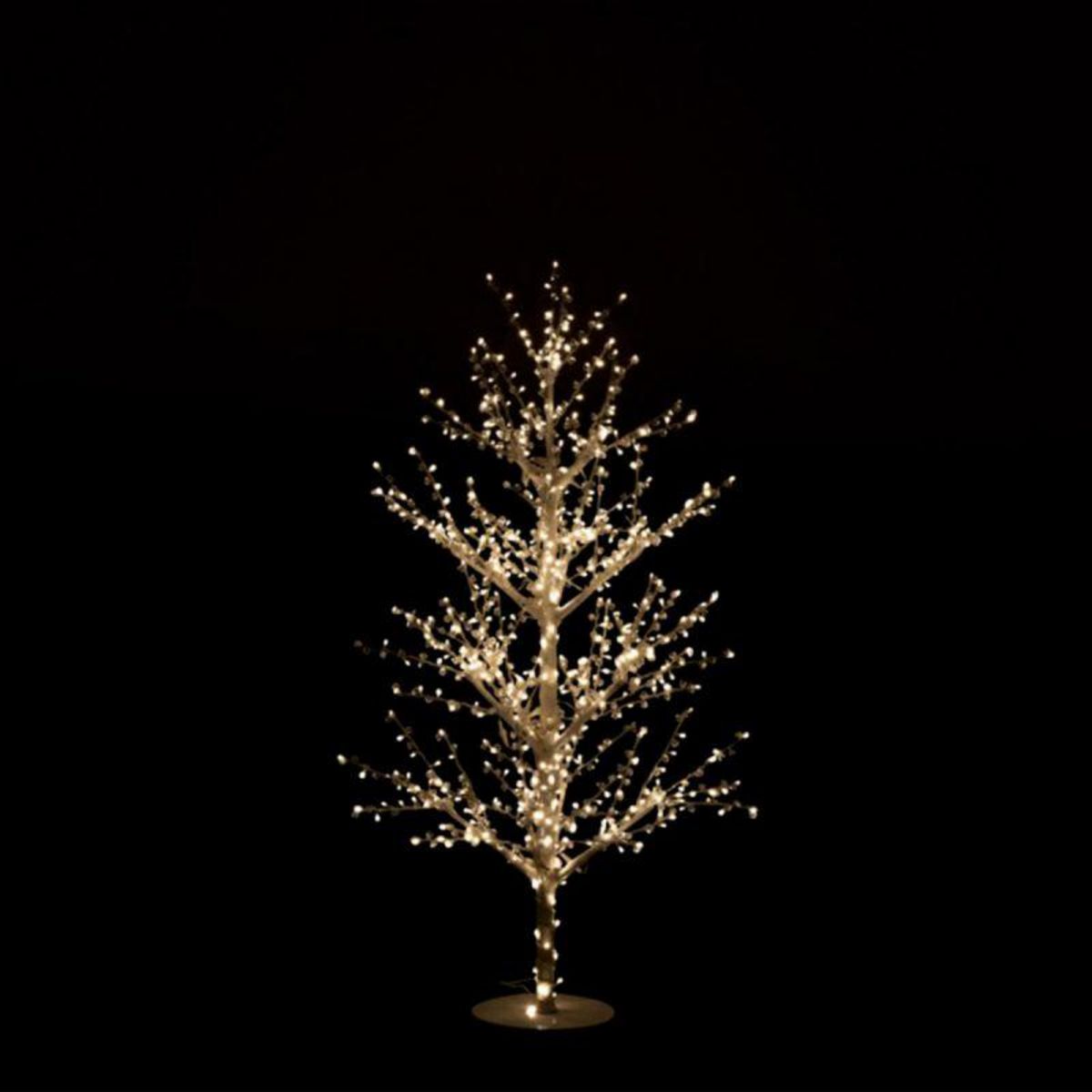 Paris Prix Statuette Déco à Led  Arbre Nu Perles  125cm Blanc