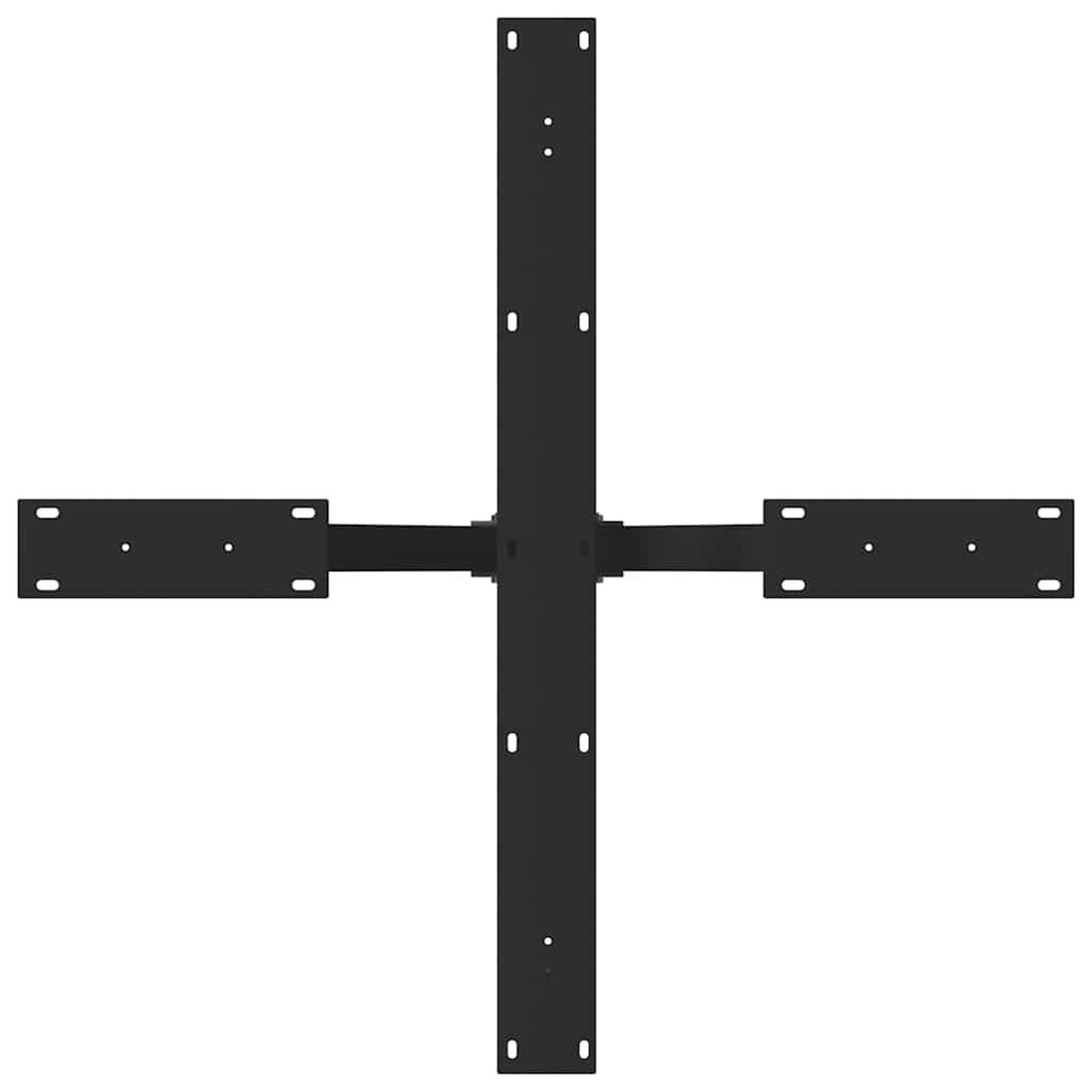 Voir la diapositive 5 : VIDAXL Pied de table a manger forme d'araignee noir 85x85x(72-73) cm