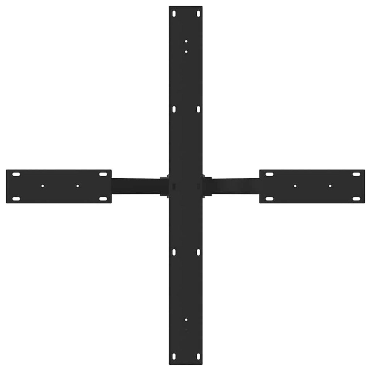 VIDAXL Pied de table a manger forme d'araignee noir 85x85x(72-73) cm