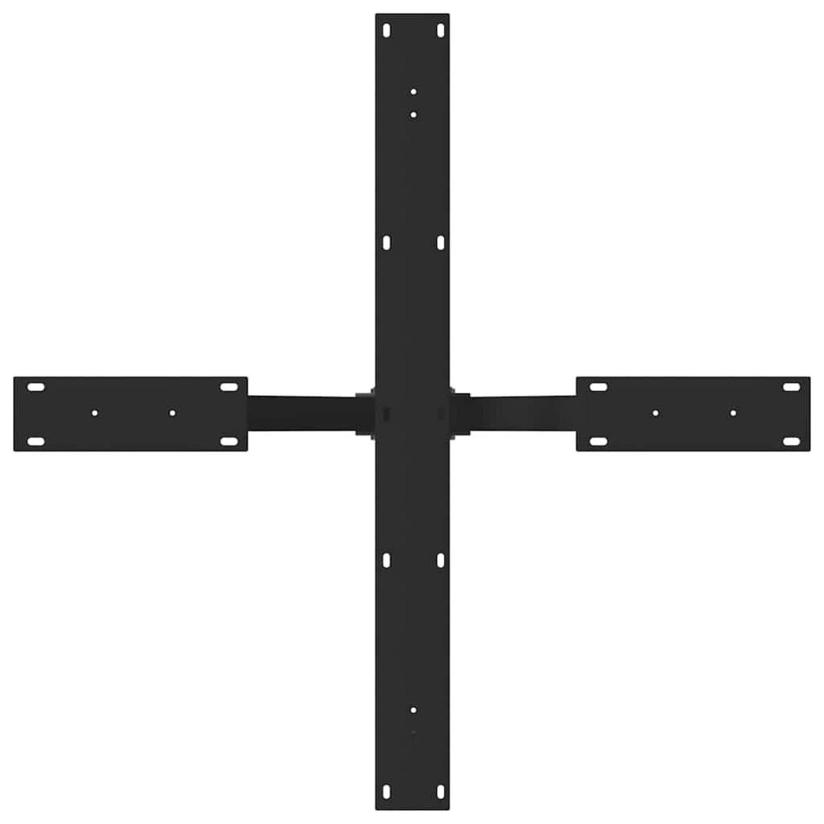 VIDAXL Pied de table a manger forme d'araignee noir 85x85x(72-73) cm