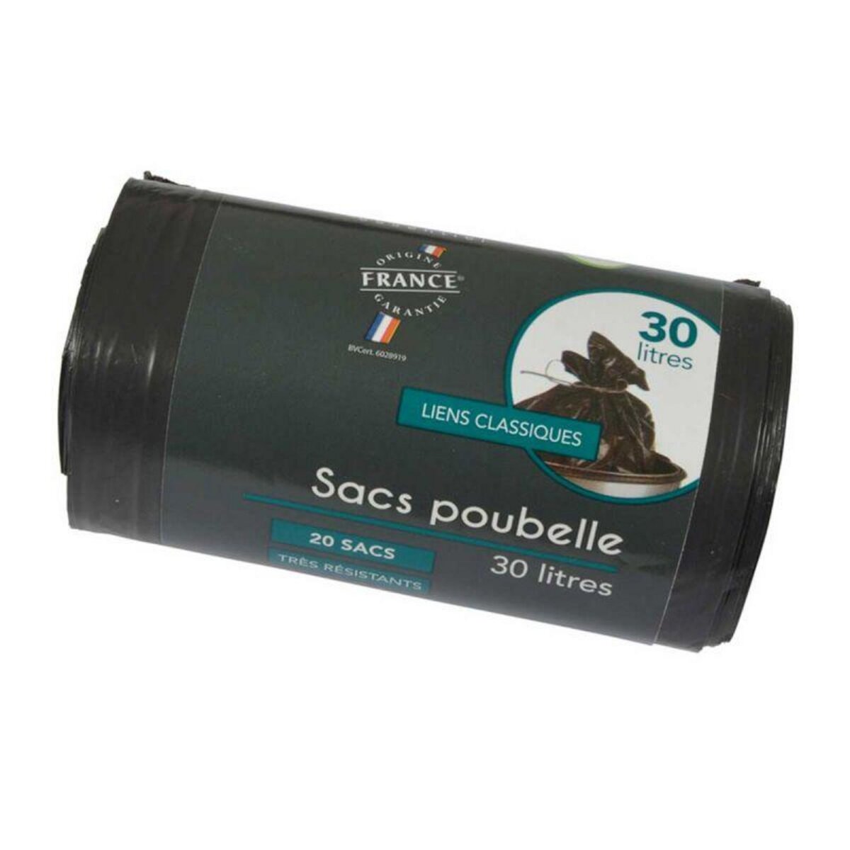 Paris Prix Lot de 20 Sacs Poubelle  Liens Classiques  30L Noir