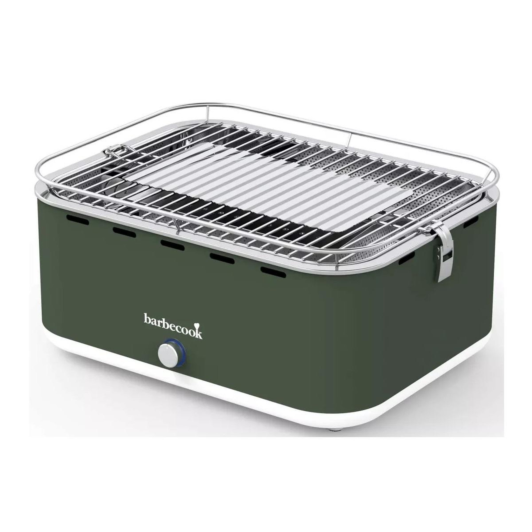 Voir la diapositive 2 : BARBECOOK Barbecue à bois portable 38.5 x 28.5cm vert - carloarmygreen