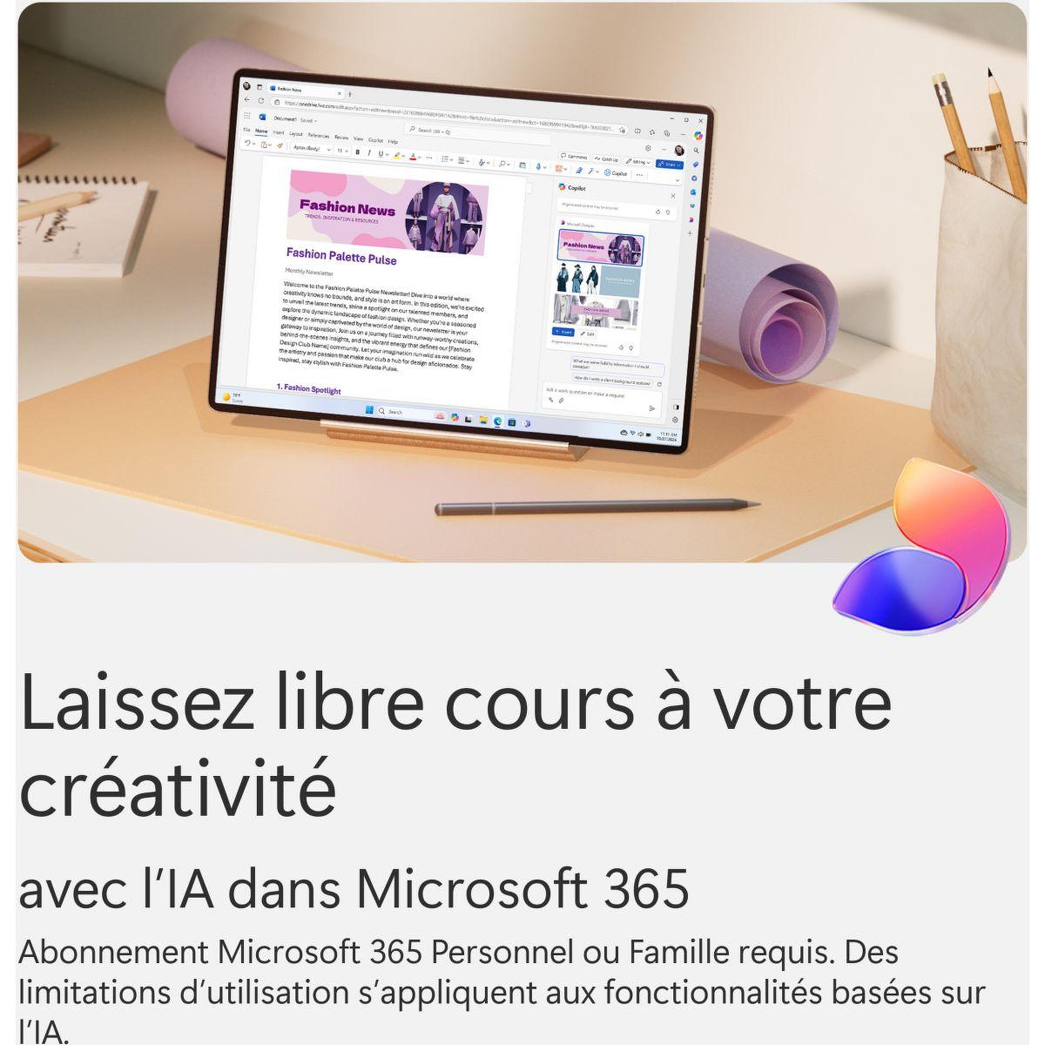 Voir la diapositive 5 : MICROSOFT Logiciel de bureautique M365 Personnel avec IA Copilot