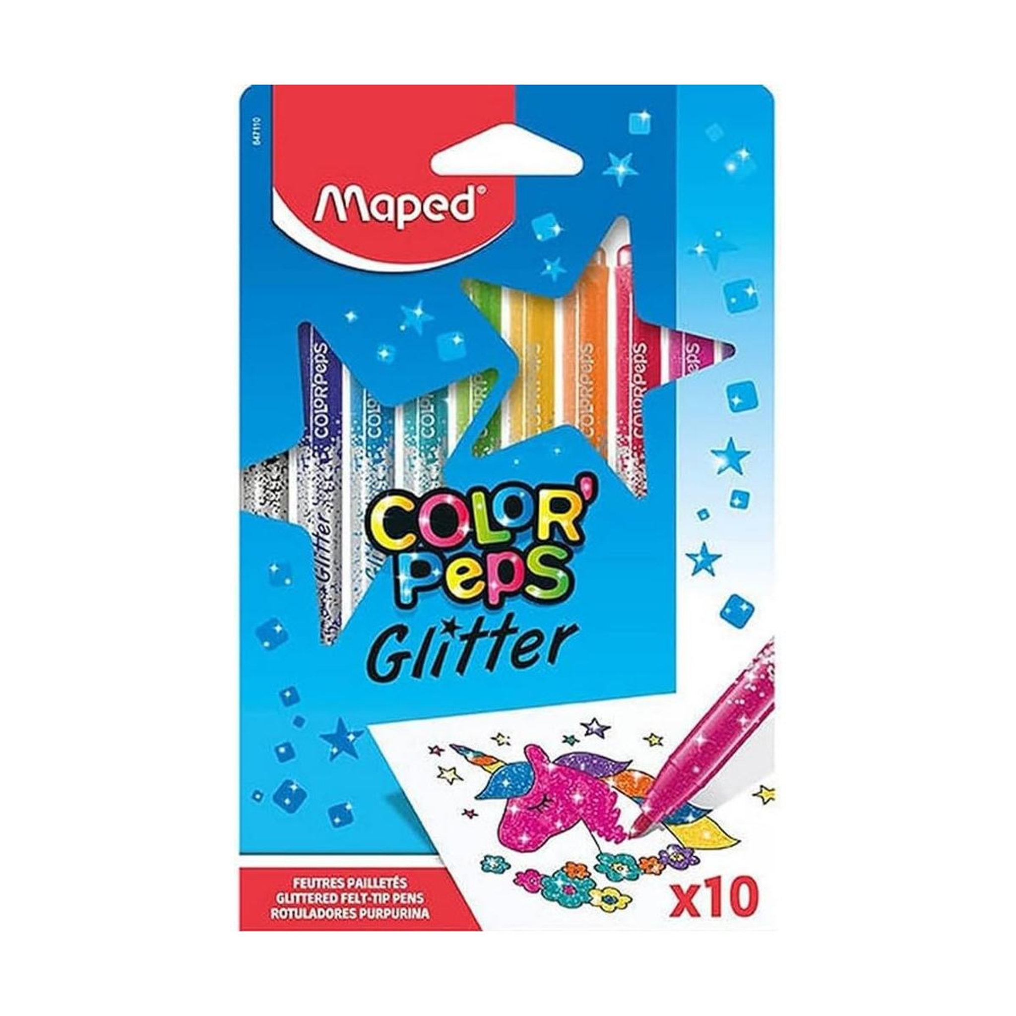MAPED Boite de 10 feutres a paillettes