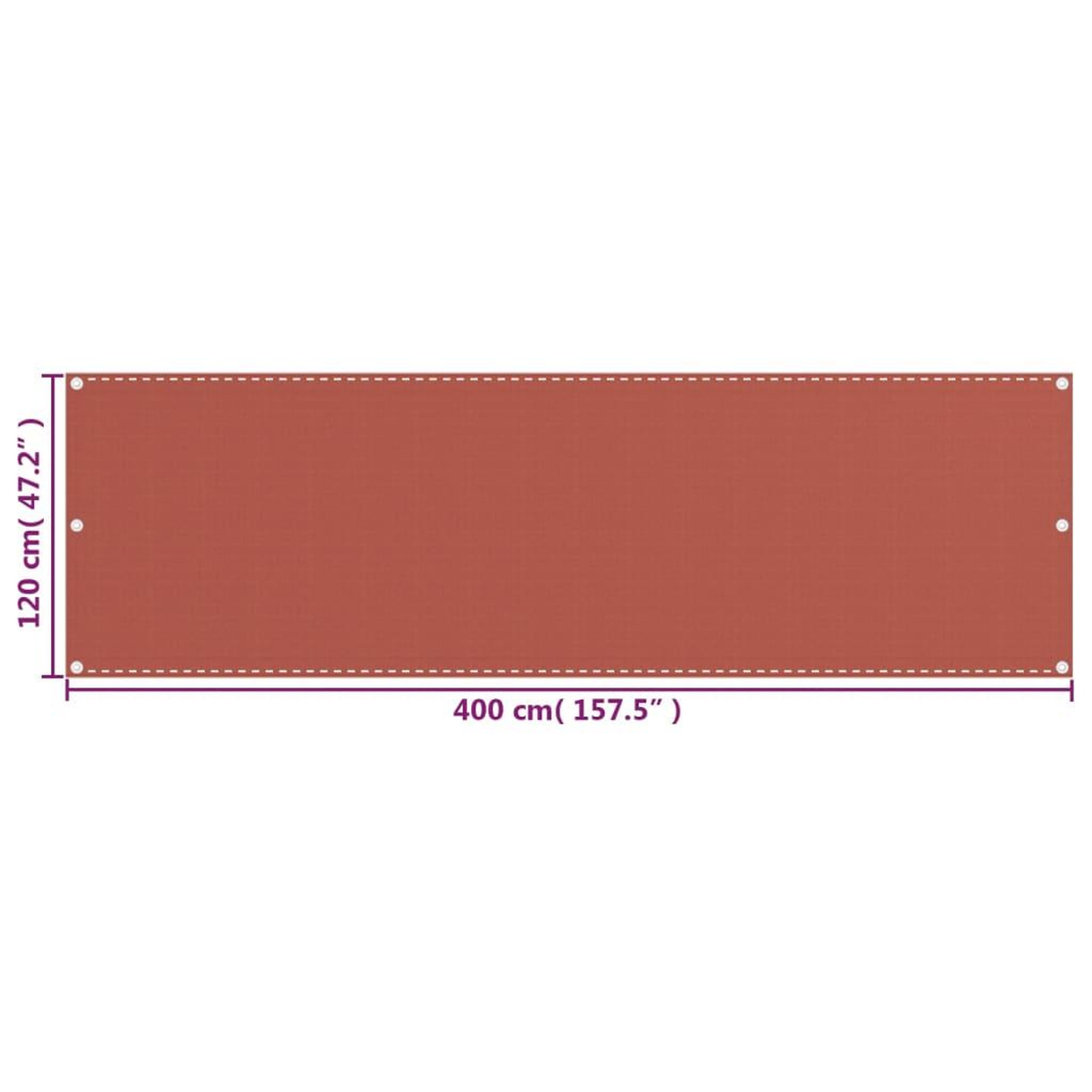 Voir la diapositive 5 : VIDAXL Ecran de balcon terre cuite 120x400 cm pehd
