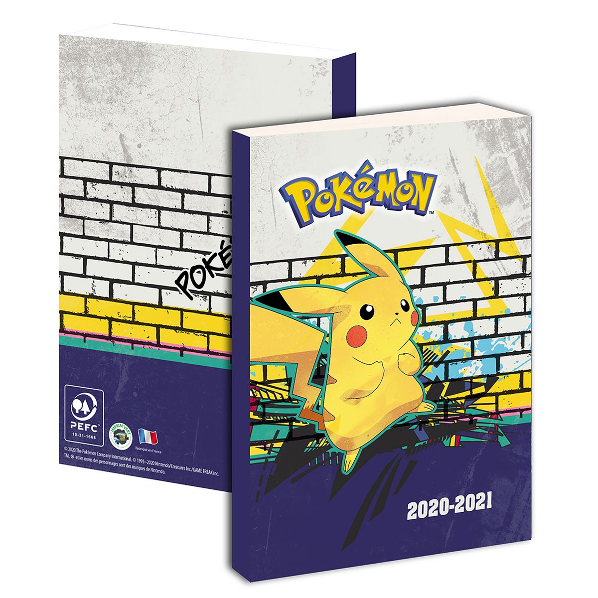 Agenda scolaire journalier Pikachu POKEMON 2020-2021