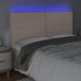 Voir la diapositive 3 : VIDAXL Tete de lit a LED Cappuccino 200x5x118/128 cm Similicuir