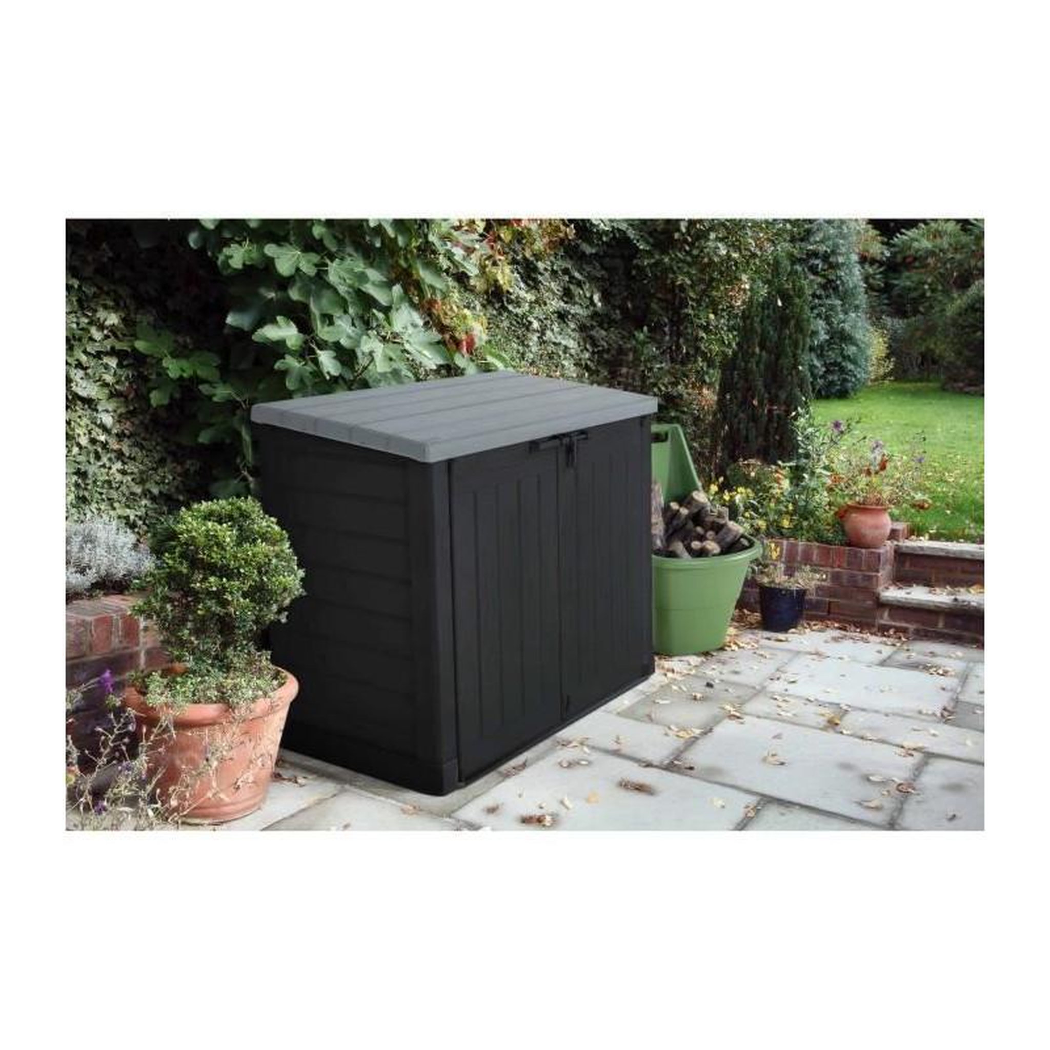 Voir la diapositive 2 : Keter KETER Coffre de rangement exterieur en resine - 1200 L - Multifonctions - Toit plat