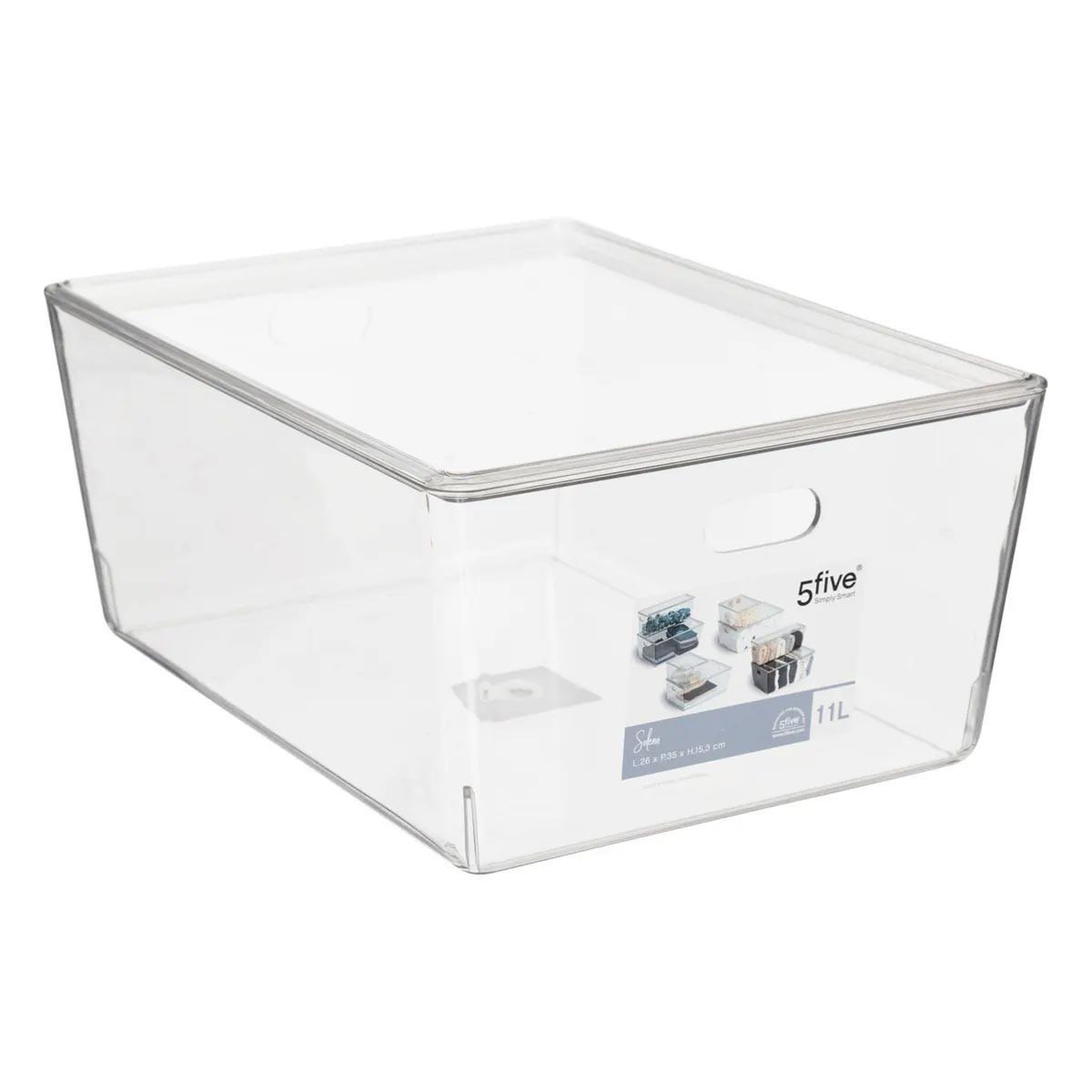 Voir la diapositive 4 : FIVE Boîte de rangement  selena  11l transparent