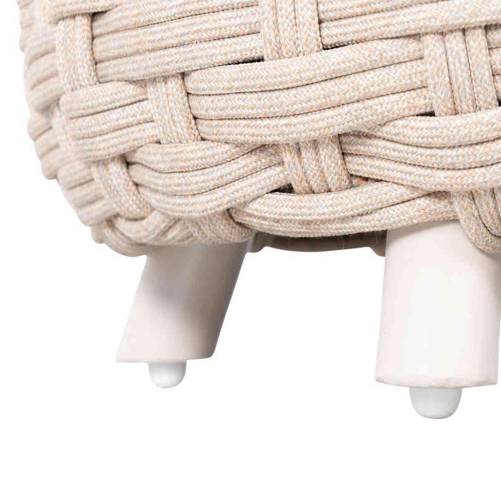 Voir la diapositive 5 : HESPERIDE Pouf obbae pour salon de jardin, en maille synthétique lin - hespéride