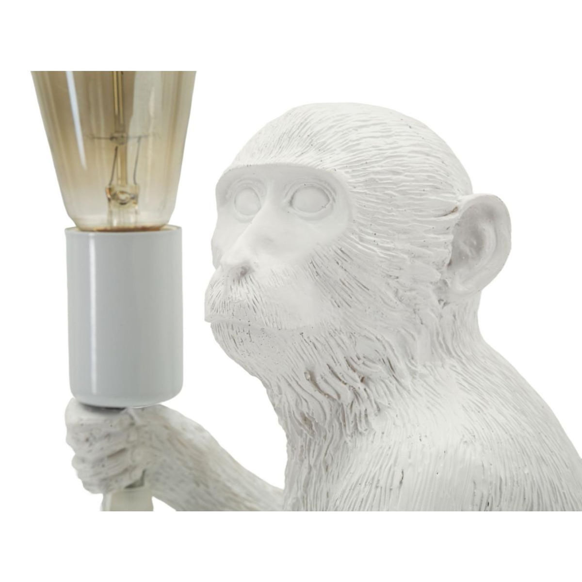 Paris Prix Lampe à Poser Design  Monkey  33cm Blanc