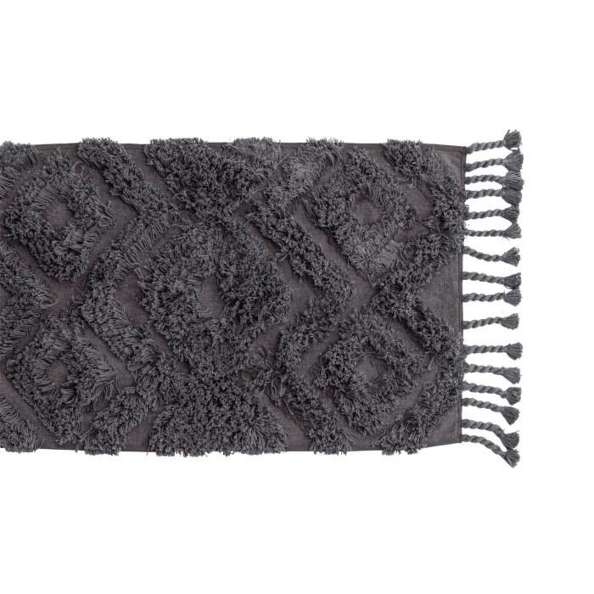 Paris Prix Tapis de Salle de Bain  Hilma  50x80cm Gris Foncé