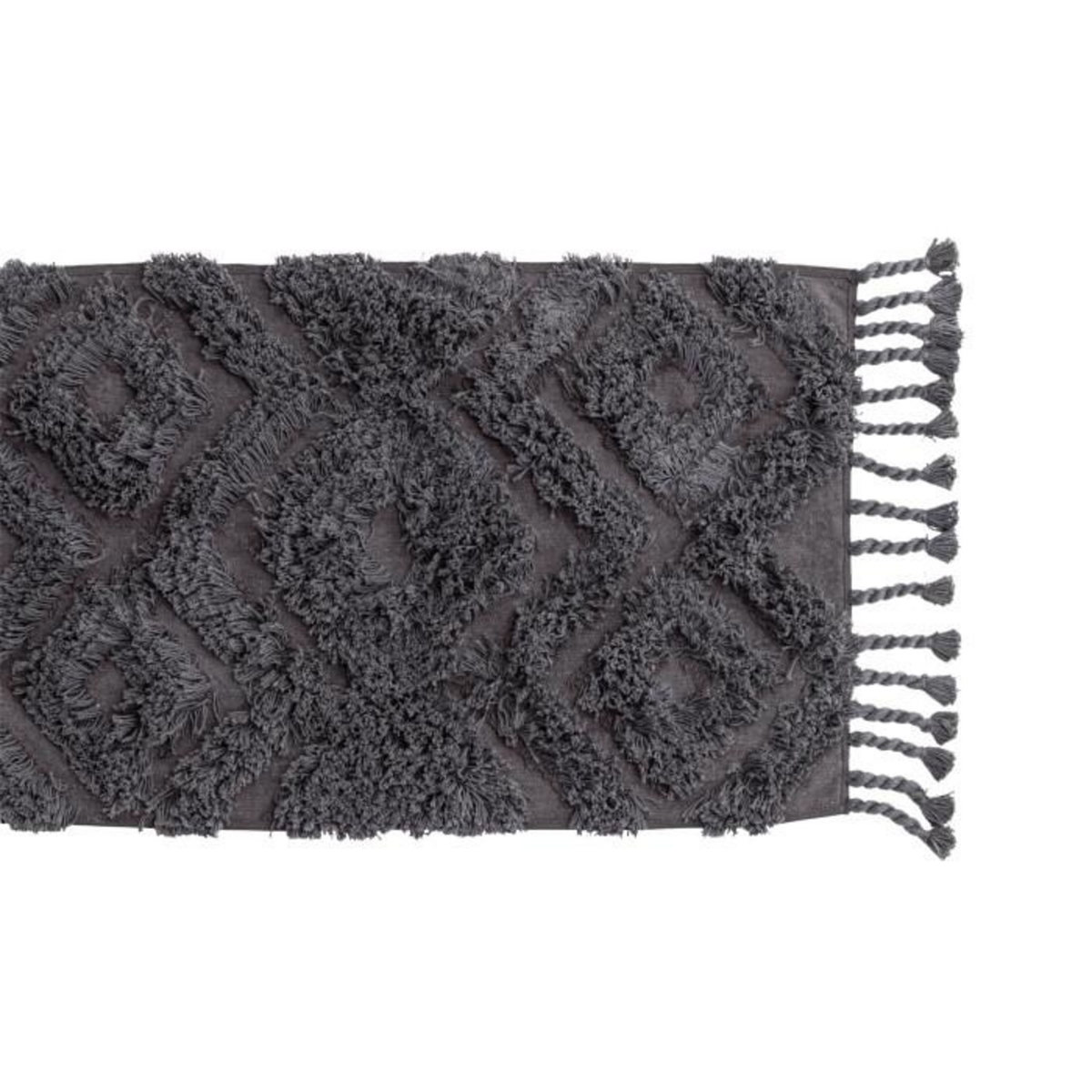 Paris Prix Tapis de Salle de Bain  Hilma  50x80cm Gris Foncé