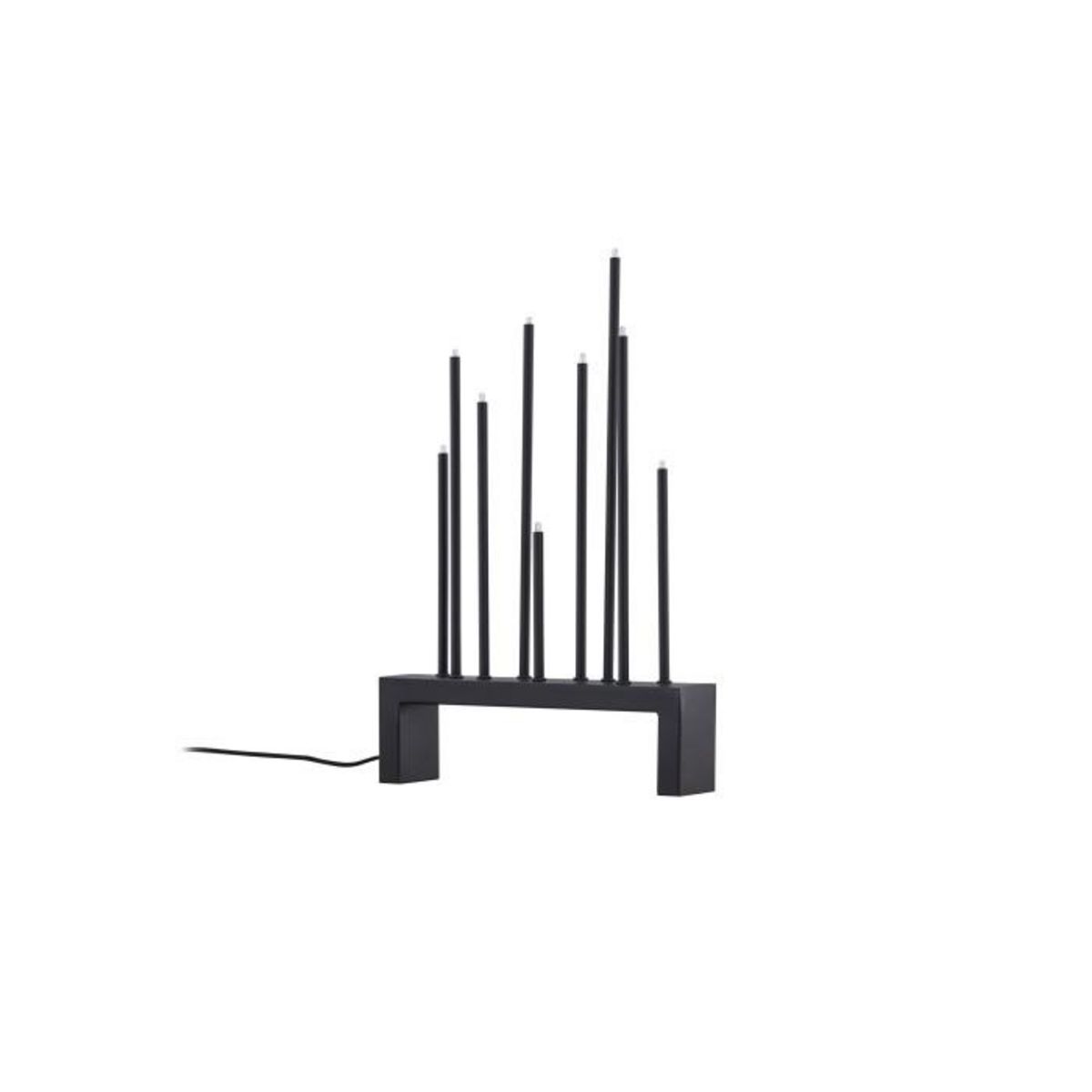 Paris Prix Lampe à Poser Bougeoir Déco  Vallasen  27cm Noir