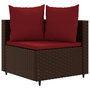 Voir la diapositive 3 : VIDAXL Salon de jardin avec coussins 5 pcs marron resine tressee