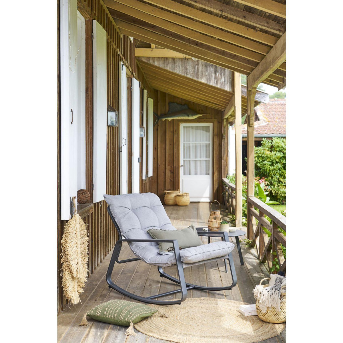 HESPERIDE Fauteuil de jardin à bascule FELINIO