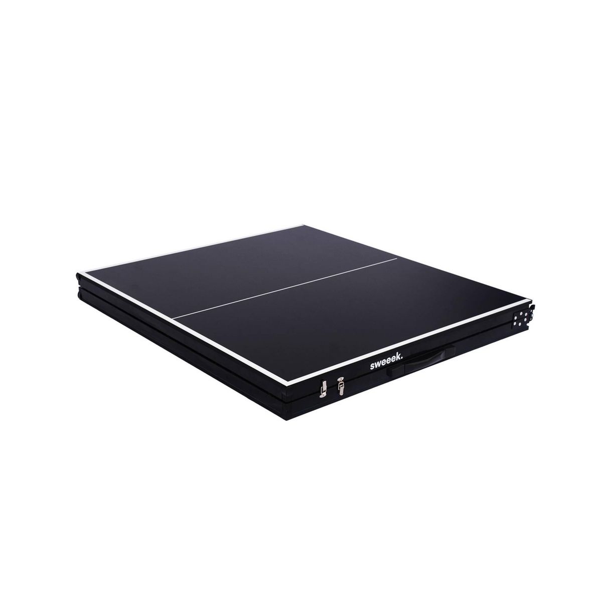 SWEEEK Table de ping pong d'intérieur médium avec 2 raquettes et 3 balles