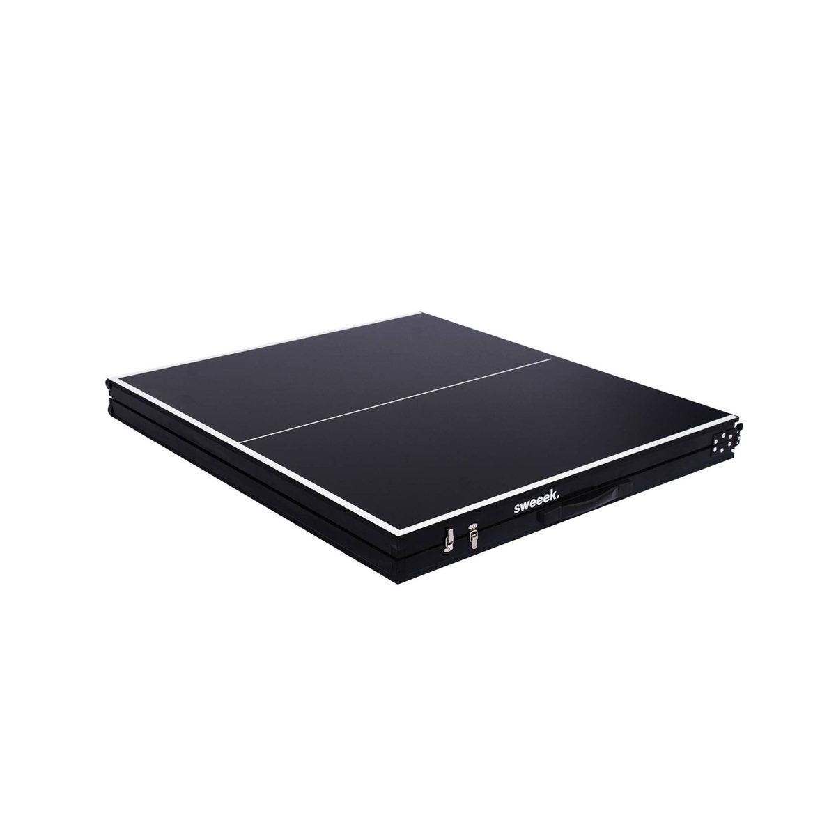 SWEEEK Table de ping pong d'intérieur médium avec 2 raquettes et 3 balles