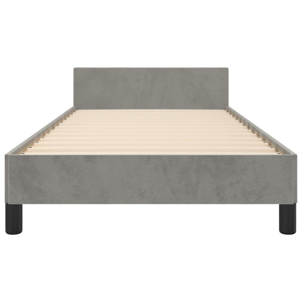 VIDAXL Cadre de lit sans matelas gris clair 100x200 cm velours