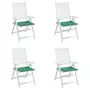 VIDAXL Coussins de chaise de jardin 4 pcs vert 40x40x3 cm tissu oxford
