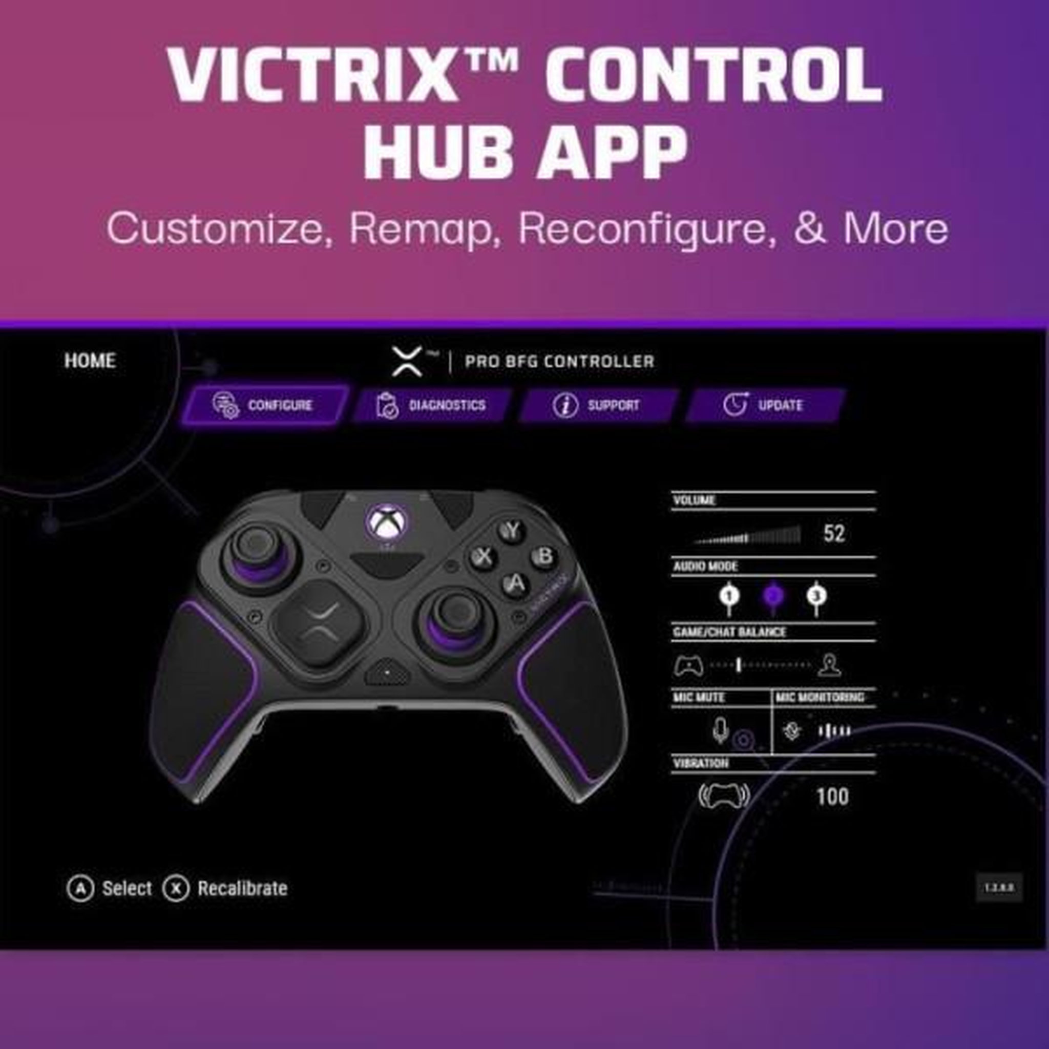Voir la diapositive 4 : PDP Manette sans fil Pdp Victrix Pro BFG pour PC Xbox One Xbox Series X et S Noir