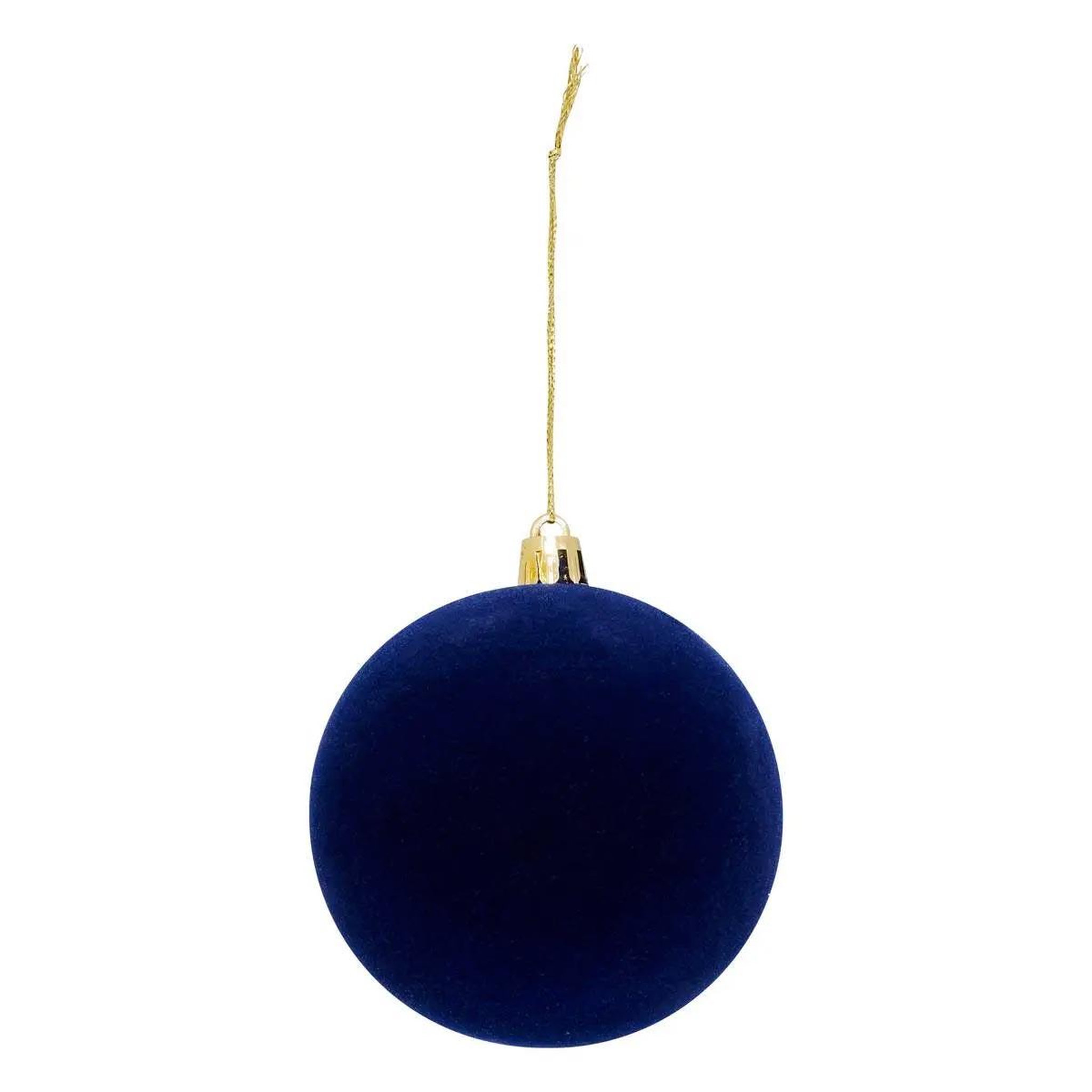 Voir la diapositive 4 : ATMOSPHERA Lot de 9 boules de noël  pailletées  8cm bleu