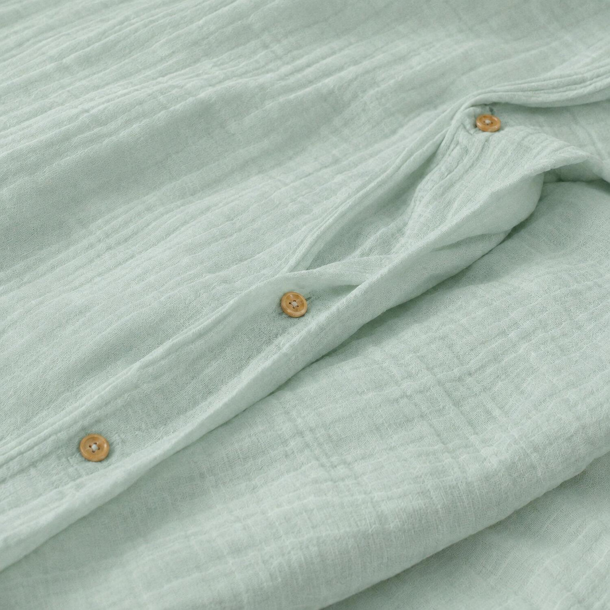 Voir la diapositive 4 : Les Ateliers du Linge Parure de couette 100% gaze de coton lavé