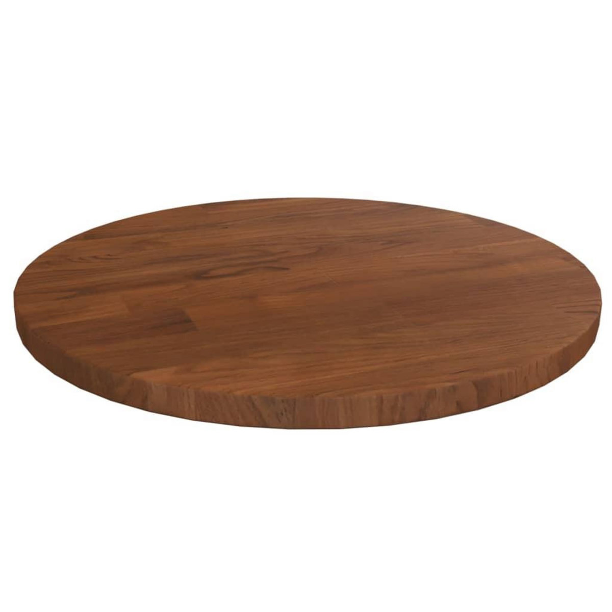 VIDAXL Dessus de table rond Marron fonce Ø30x1,5cm Chene massif traite