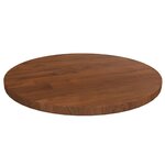 VIDAXL Dessus de table rond Marron fonce Ø30x1,5cm Chene massif traite