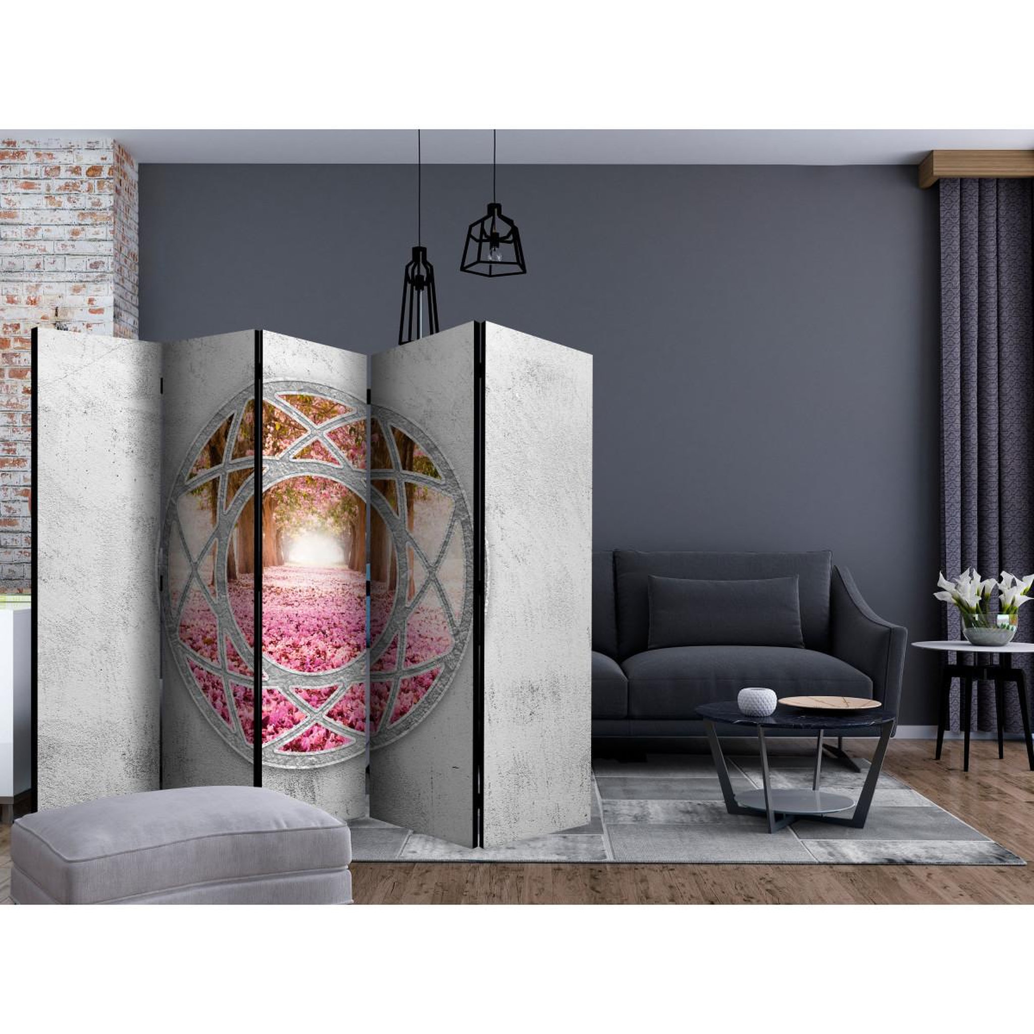 Voir la diapositive 2 : Paris Prix Paravent 5 volets  enchanted window  172x225cm