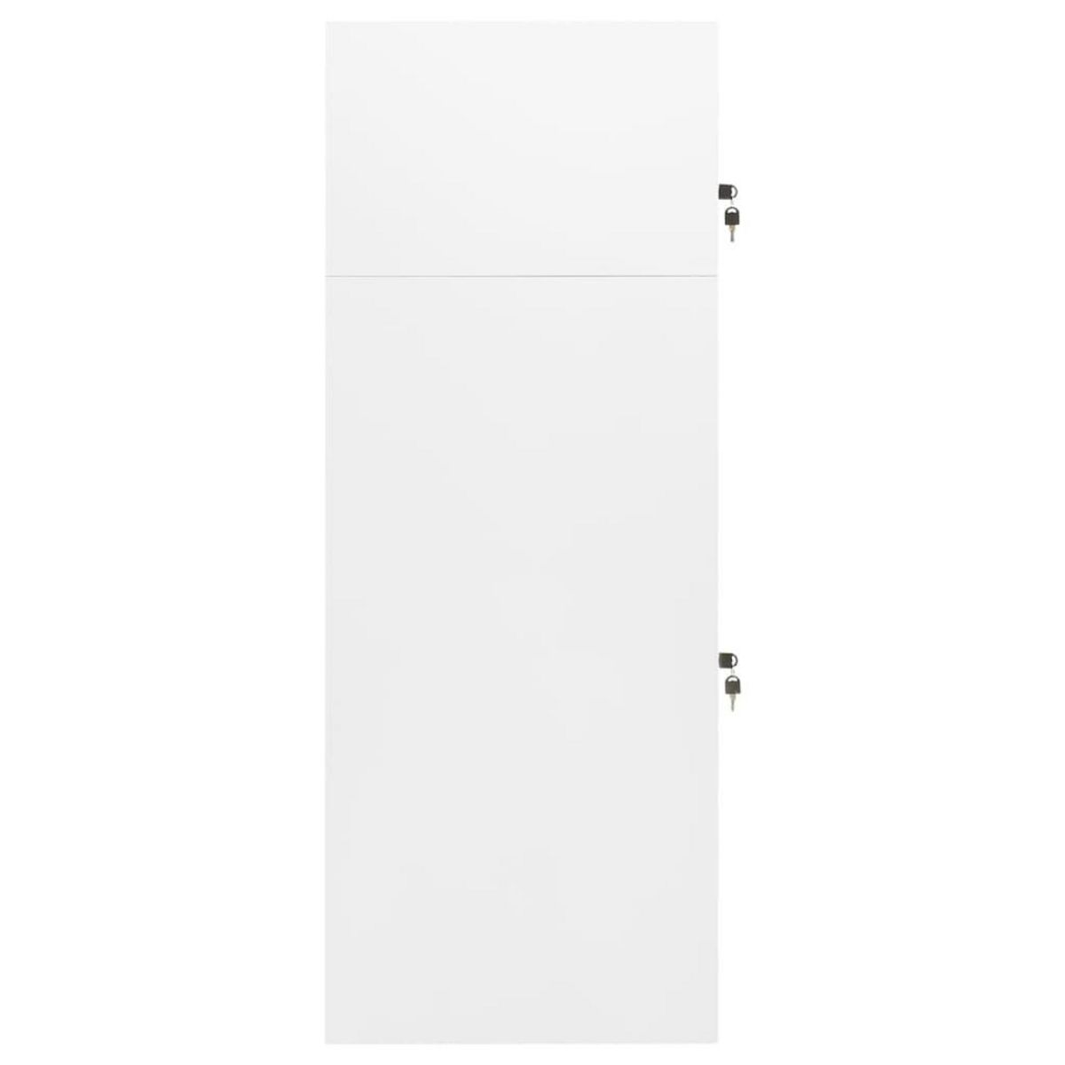 VIDAXL Armoire a selles Blanc 53x53x140 cm Acier