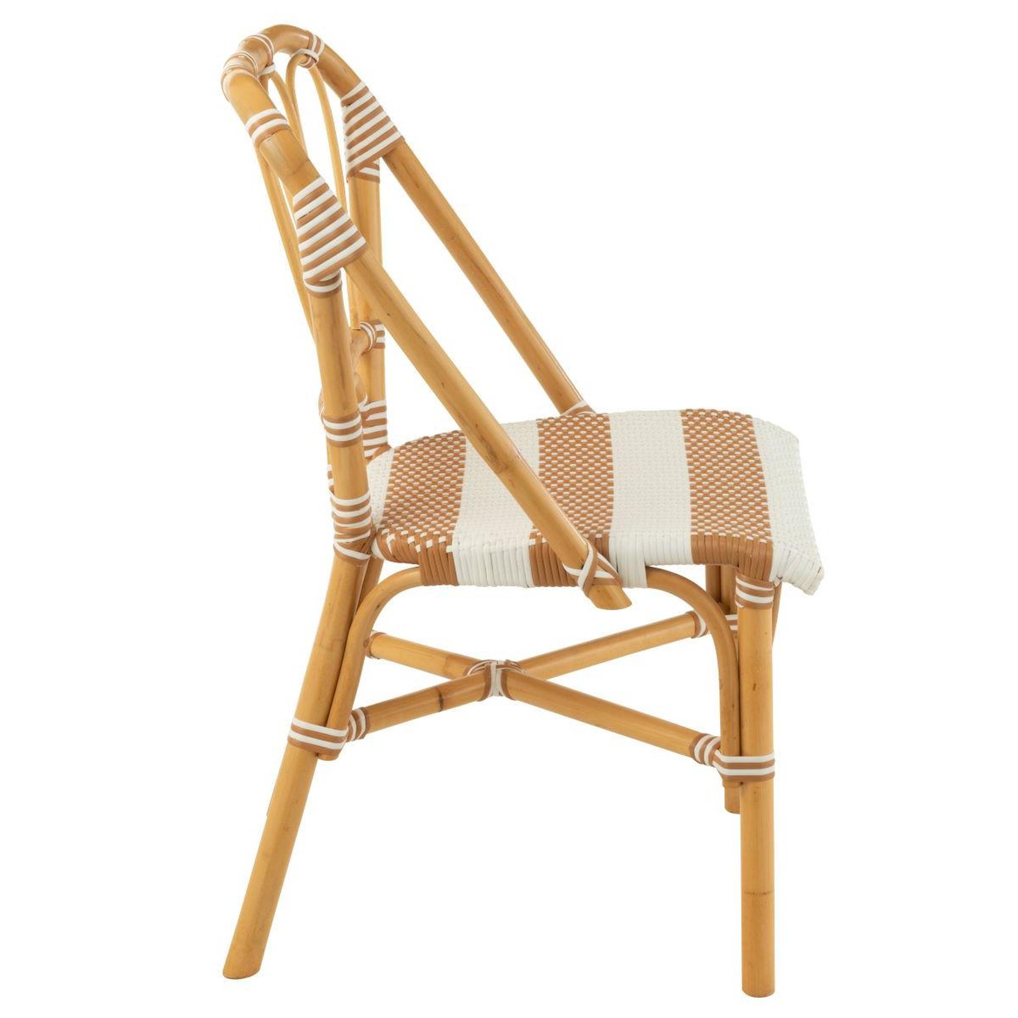 Voir la diapositive 3 : J-LINE Chaise en rotin  danial  85cm blanc
