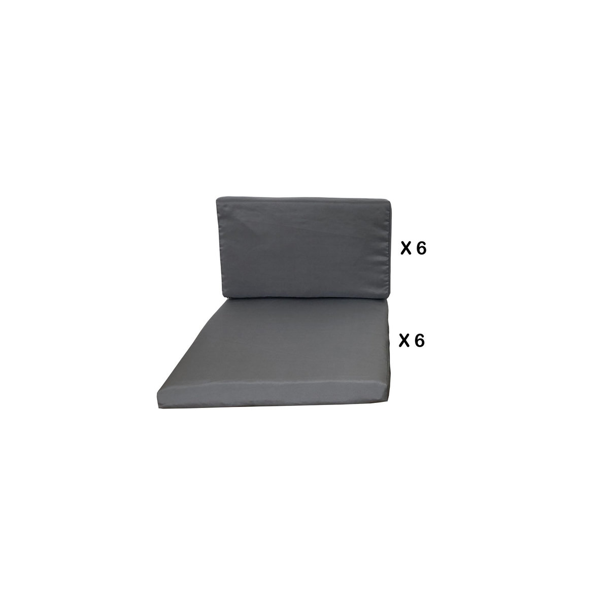 CONCEPT USINE Housses de coussins gris pour Miami et Sunset 6 places MIAMI