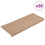 Voir la diapositive 1 : VIDAXL Tapis d'escalier auto-adhesifs 30 pcs beige 65x24,5x3,5 cm