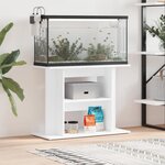 VIDAXL Support pour aquarium blanc 80x35x60 cm bois d ingénierie