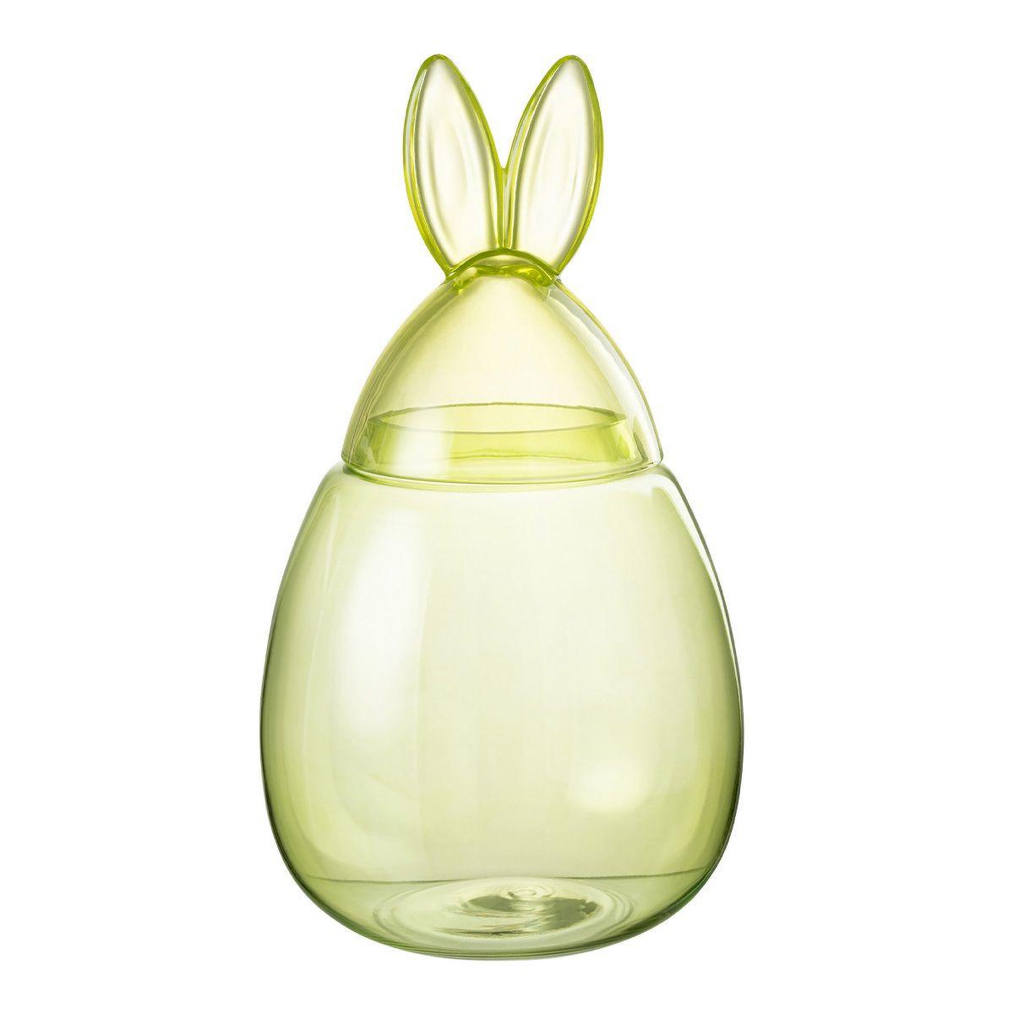 Voir la diapositive 1 : J-LINE Bocal Design en Verre  Lapin  39cm Vert