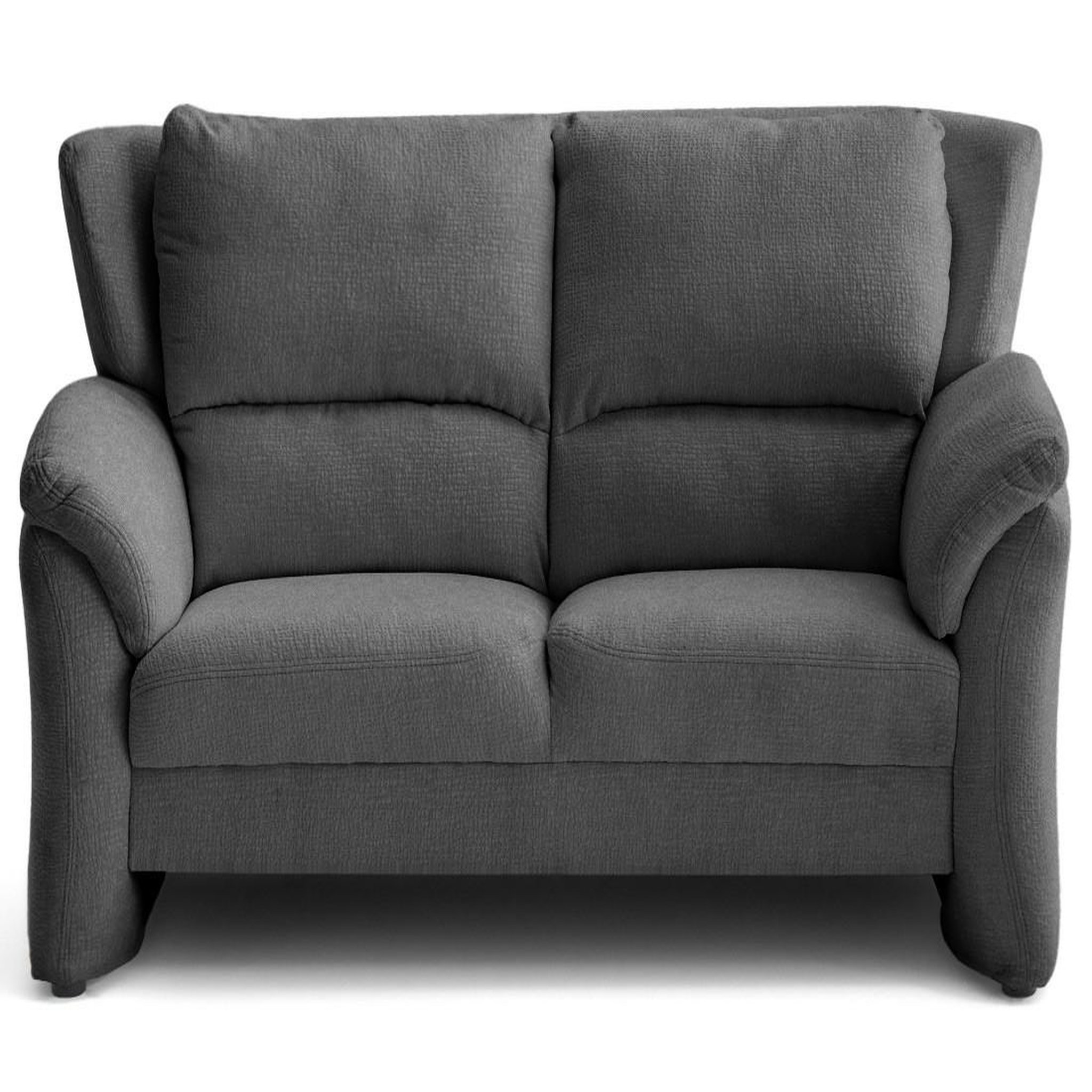 Voir la diapositive 1 : LISA DESIGN Bastille - canapé droit 2 places en tissu velours relief