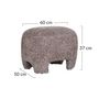 Voir la diapositive 6 : LISA DESIGN Olbia - pouf - en tissu texturé