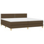 Voir la diapositive 4 : VIDAXL Sommier a lattes de lit matelas et LED Marron fonce 200x200 cm