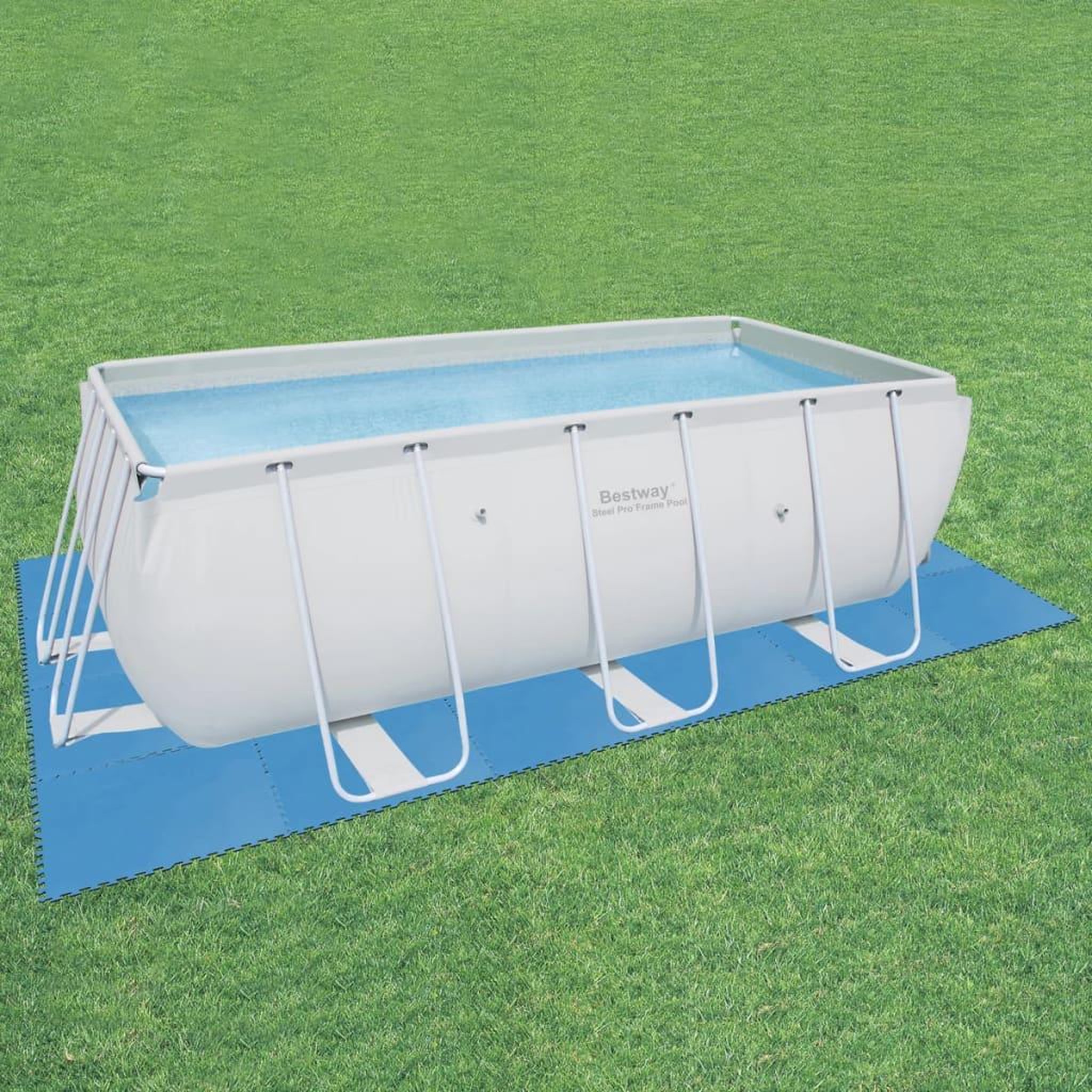 Voir la diapositive 4 : BESTWAY Bestway protecteurs de plancher de piscine 8 pcs bleu 58220